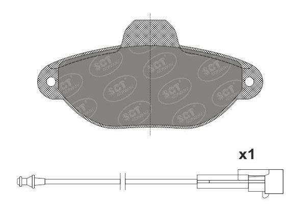 SCT GERMANY Комплект тормозных колодок, дисковый тормоз SP 662 PR